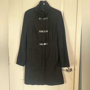 Kenneth Cole New York Black Toggle Pea Coat